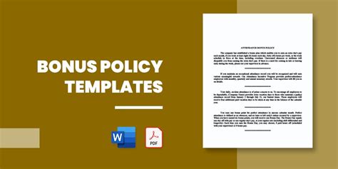 11 Bonus Policy Templates In Pdf Ms Word 11 Bonus Policy Templates In Pdf Ms Word