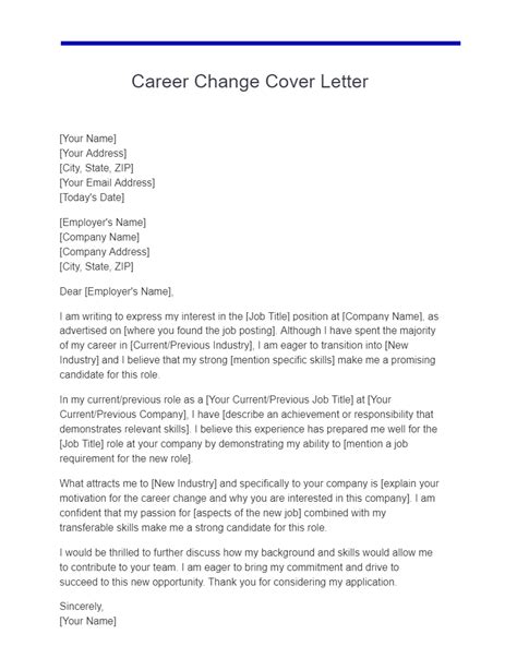15 Career Change Cover Letter Examples How To Write Tips Examples 15 Career Change Cover Letter Examples How To Write Tips Examples
