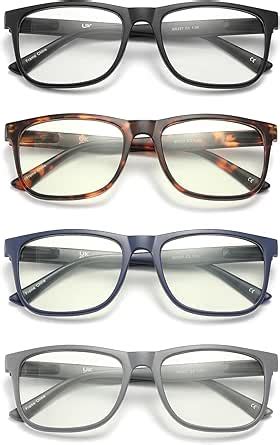 Amazon Com Jawsock 4 Pack Reading Glasses For Men Women Rectangular Amazon Com Jawsock 4 Pack Reading Glasses For Men Women Rectangular