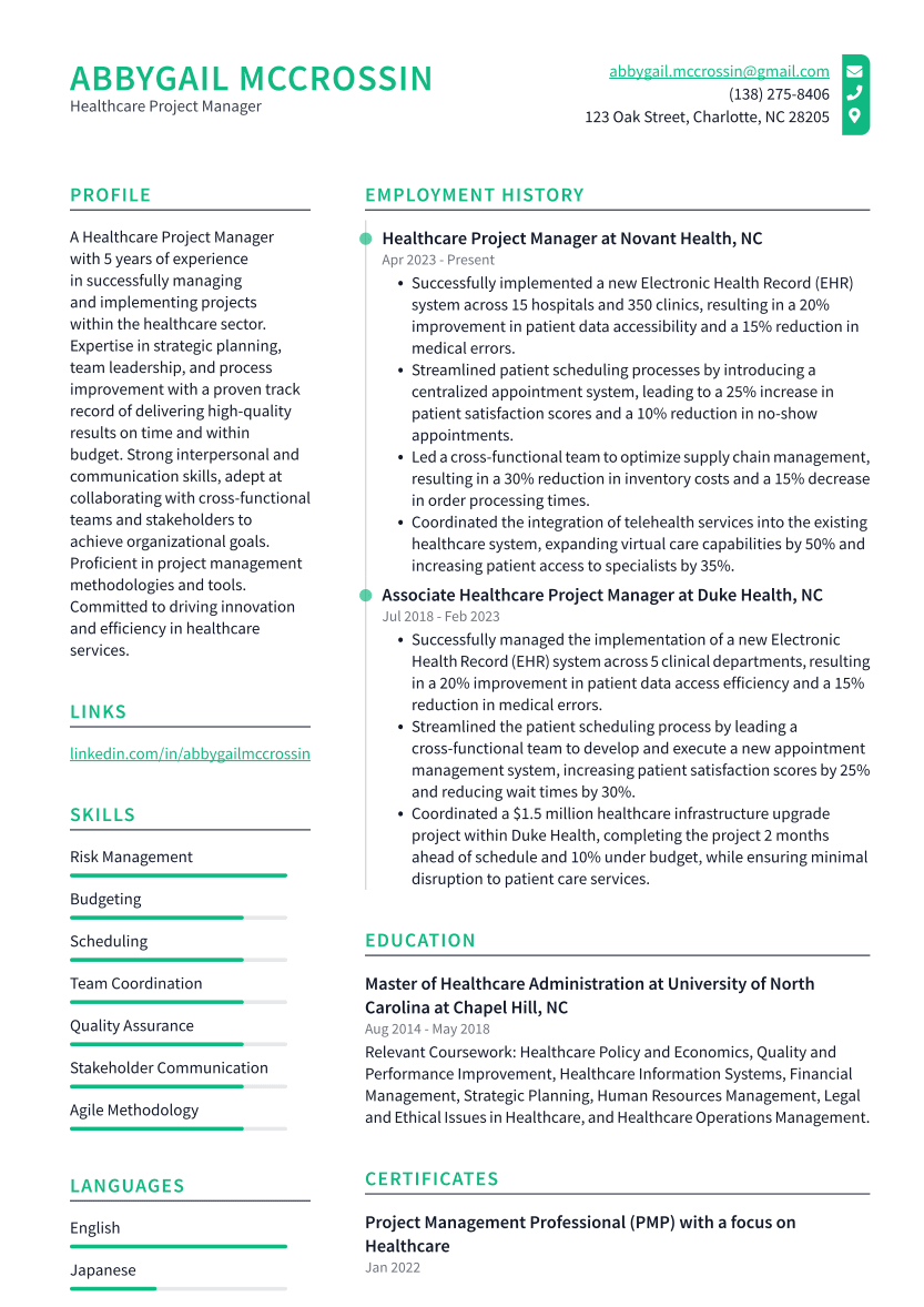Healthcare Project Manager Career Skills Healthcare Project Manager Career Skills