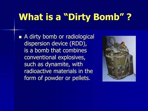 Whats A Dirty Bomb