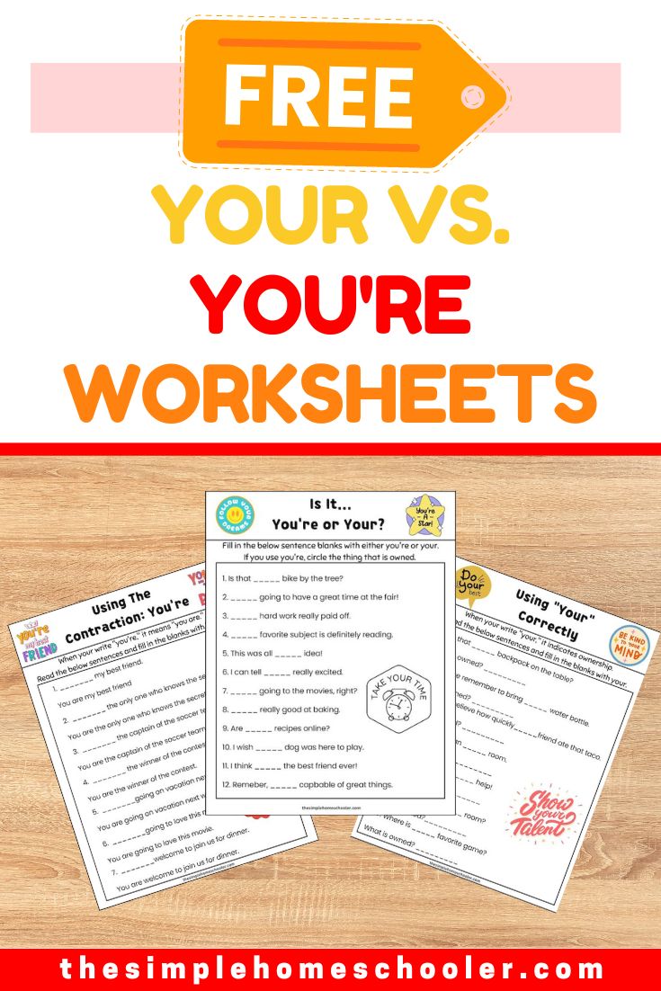 Your You Re Worksheets Your You Re Worksheets